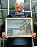 Richard Crow with painting