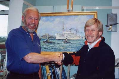 Sir Robin Knox-Johnston with Gordon Frickers